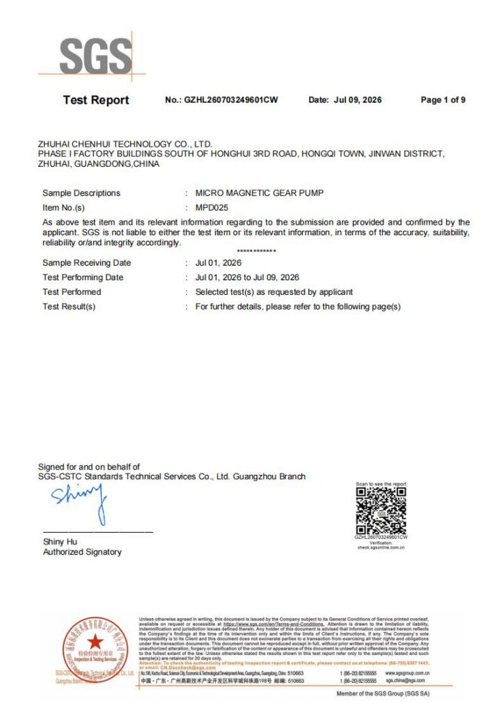 SGS FDA Test Report
