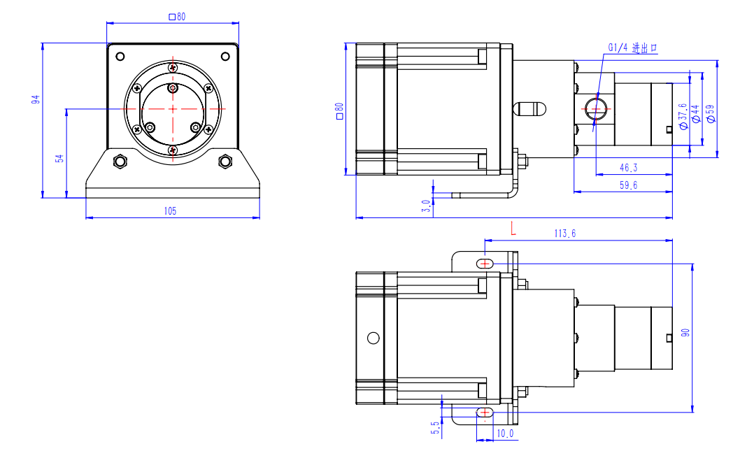 Installation dimensions
